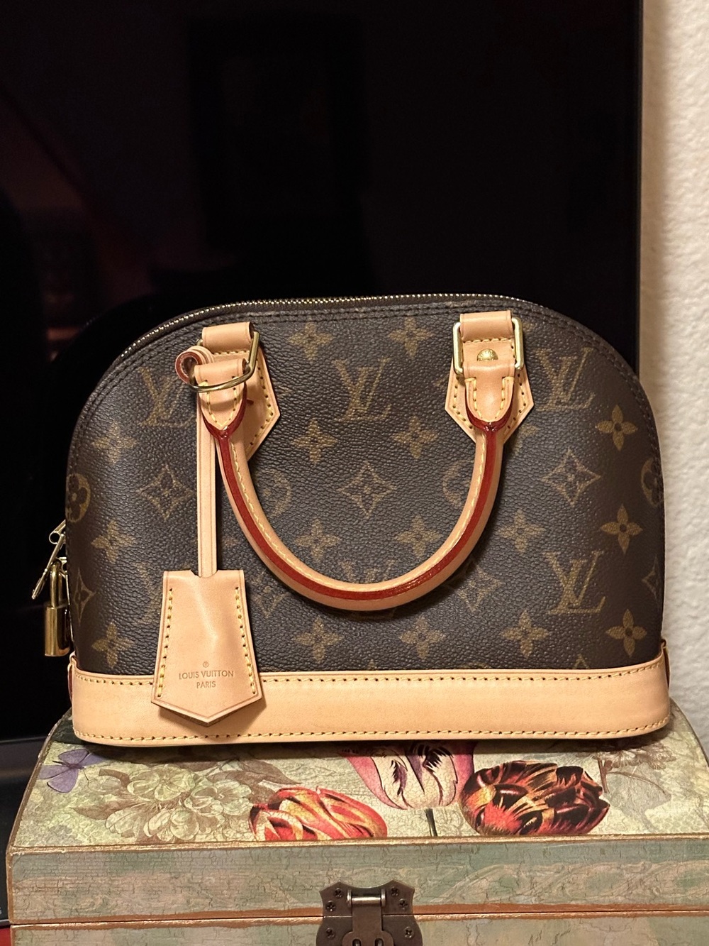 NEW! Louis Vuitton Alma BB Brown Monogram Handbag Sachel 💯 Authentic